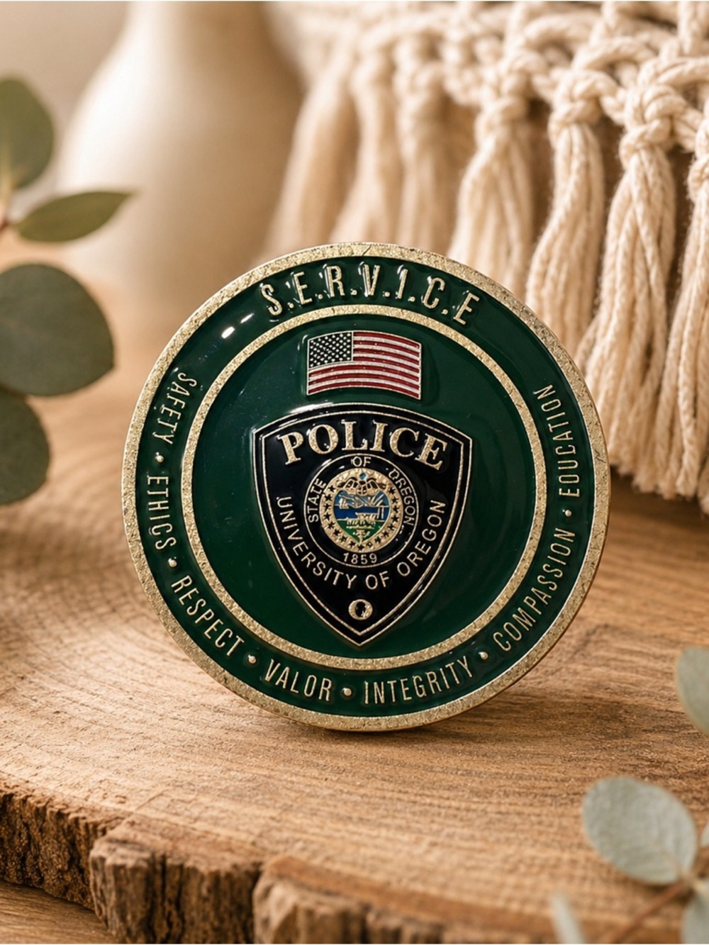 Police Department‎ Challenge Coin University Of Oregon Collectible